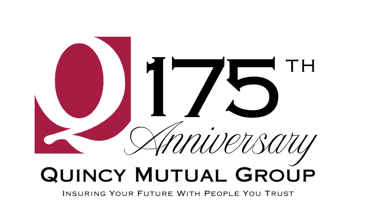 Red, white and black Quincy Mutual logo