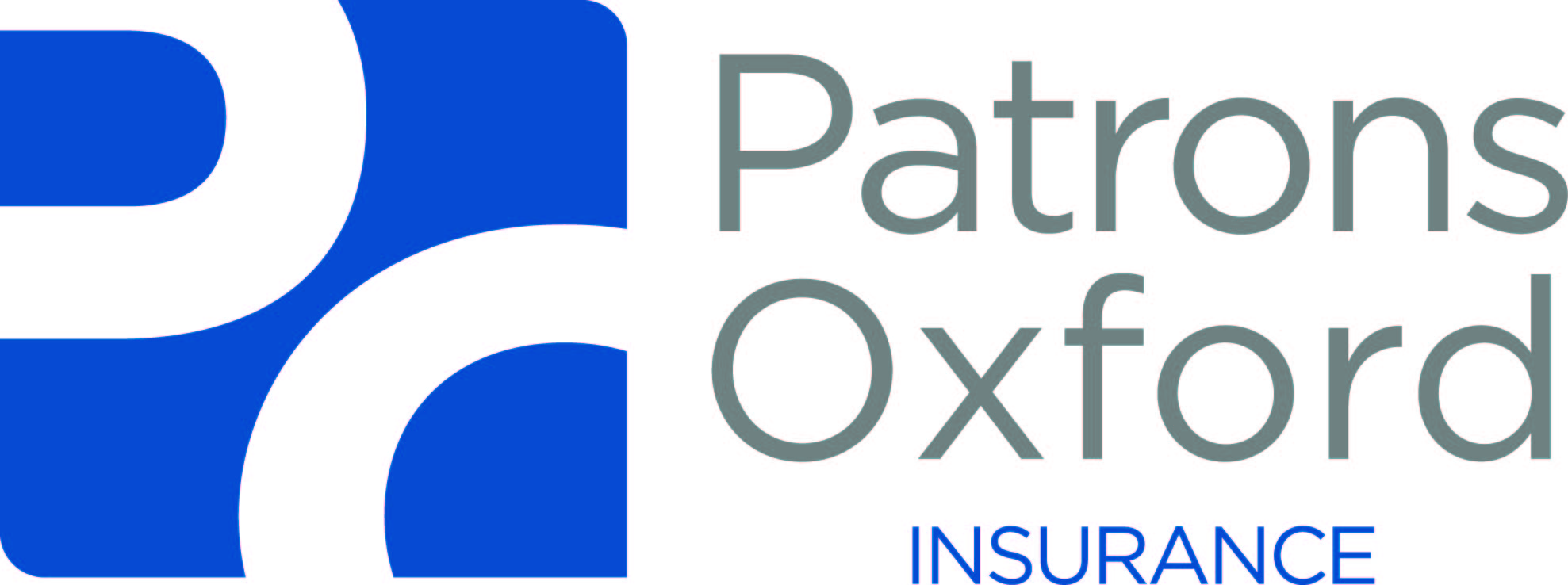 White, blue and grey Patrons Oxford logo. White, blue and grey Patrons Oxford logo. - https://www.quincymutual.com/